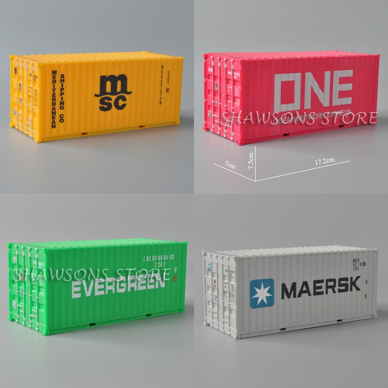 ตู้คอนเทนเนอร์ 20 ฟุต โมเดลของเล่น 1:35 Scale Model Toys 20ft Freight Container For Wagons Railway S