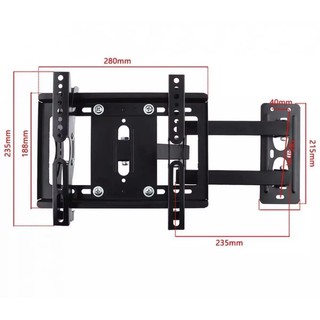 ขาแขวนทีวี ขายึดจอ LCD/LED TV 14 -40 ยืดได้ ติดผนัง Full Swivel Tilt LED LCD TVS Wall Mount Bracket