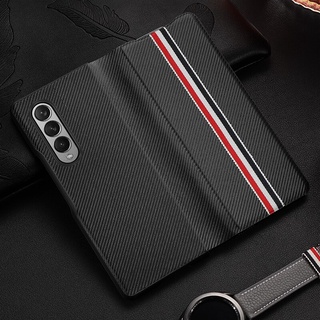 เคสโทรศัพท์มือถือหนัง Pu แบบฝาพับสําหรับ Samsung Galaxy Z Fold3 5G Full Protector สําหรับ Samsung Fold2 Fold 2 Capa