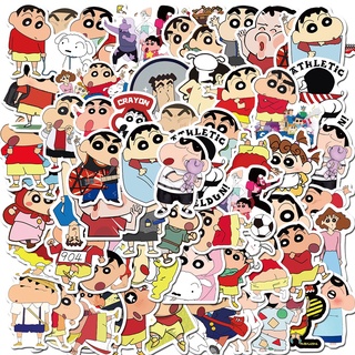 50PCS Shin Chan Stickers Japanese Kawaii Cartoon Stickers Vinyl Waterproof Stickers for Water Bottles Skateboard Laptop Sticker Packs