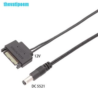 Thevatipoem Sata Male To Dc 5 . 5x2 . 1 มม. 12v พาวเวอร์ซัพพลาย Sata To Dc Cable 20 ซม. 1