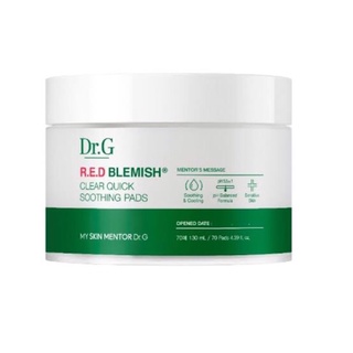 พร้อมส่ง/แท้➕ DR.G RED Blemish Clear Quick Soothing Pads 70ea 130ml