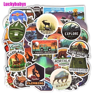 ( Luckbabys ) สติกเกอร์กันน้ํา 50 ชิ้น