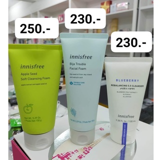 Innisfree Apple Seed Soft Cleansing Foam 150 กรัม / Bija foam 150 กรัม / BLUEBERRY 100 mL.