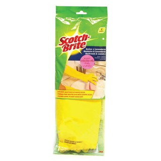 ถุงมือยางสำหรับงานซักล้าง M 7x7.5" สก๊อตช์-ไบรต์ Latex gloves for washing M 7x7.5 "Scotch-Brite