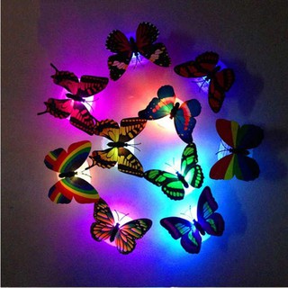 สติ๊กเกอร์ติดไฟ LED รูปทรงผีเสื้อสำหรับตกแต่งบ้าน
