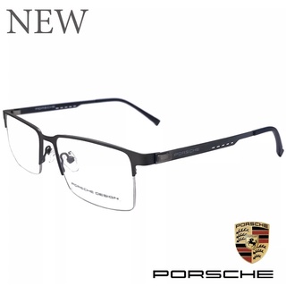 แว่นตา สำหรับตัดเลนส์ แว่นตา Fashion รุ่น PORSCHE 8840 สีเทา ทรงเหลี่ยม ขาไม่ใช้น็อต กรอบเซาะ ไทเทเนียม น้ำหนักเบา ทนทาน