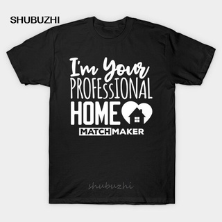 เสื้อยืดผ้าฝ้ายพิมพ์ลายขายดี เสื้อยืด พิมพ์ลาย Real Estate Agent Gifts Your Home Matchmaker Realtor สําหรับผู้ชาย และผู้