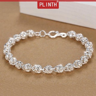 PLINTH สร้อยข้อมือเงินแท้ 925 บอลละเอียดอ่อนราคาถูกเป็นที่นิยม332