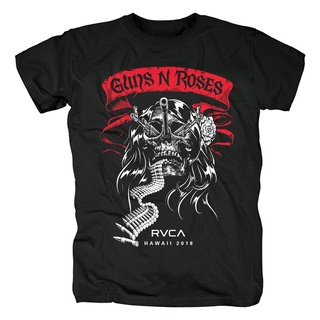 ผ้าฝ้ายคอกลมเสื้อยืดโอเวอร์ไซส์ใหม่สไตล์ขายร้อนGuns N กุหลาบฮาร์ดร็อคพิมพ์เสื้อยืดผ้าฝ้าย|S-3XLfrom S-4XL