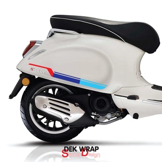 สติกเกอร์ลายคาดฟ้าน้ำเงินแดง NEW VESPA SPRINT,PRIMAVERA++สอบถามเพิ่มเติมที่แชทได้เลยค่ะ++