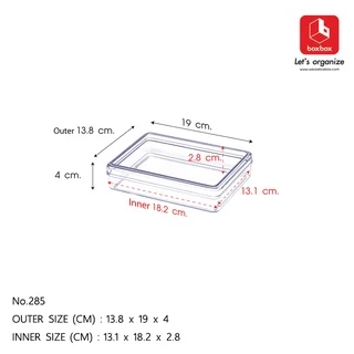 boxbox กล่องพลาสติกใสทรงแบน รุ่น Simple No.290 / 289 / 288 / 287 / 285 / 232 L กล่องอเนกประสงค์ เก็บของ เครื่องประดับ