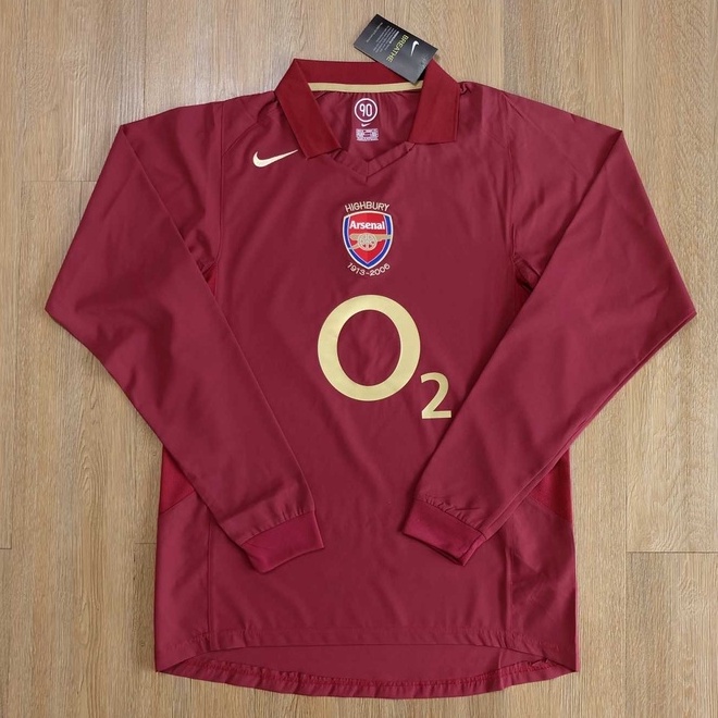 !!!เสื้อบอล ย้อนยุค แขนยาว อาร์เซนอล Arsenal  Long Sleeve Retro Kit (พร้อมส่ง)