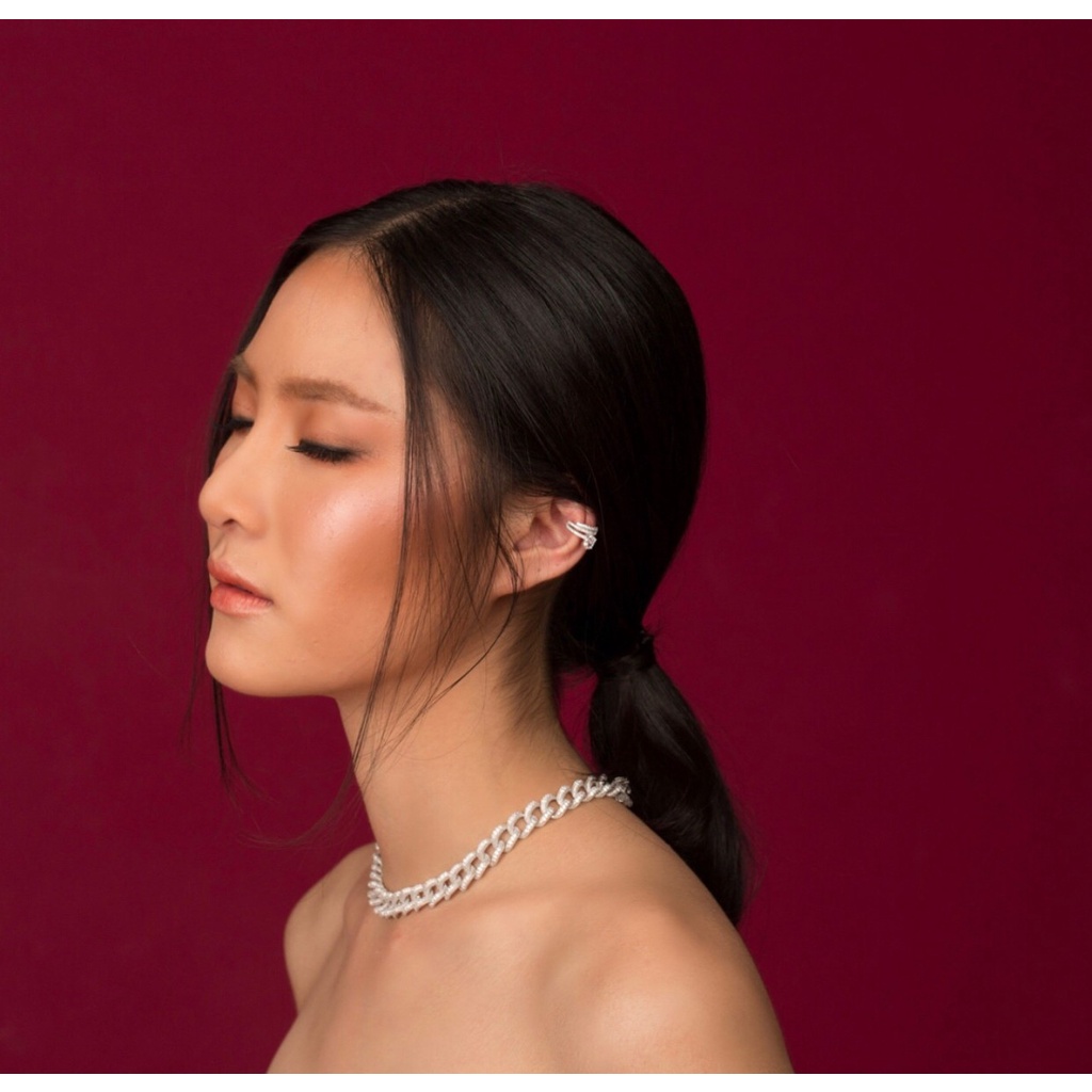 SWAN كاف أذن فضة Diamond بزركون — صورة 4