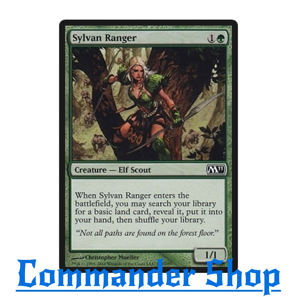 Sylvan Ranger (Creature - Elf Scout) Green การ์ดเกม Magic The Gathering (MTG)