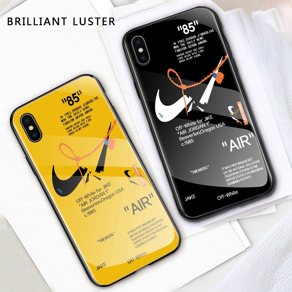 Aj Air Jordan For Samsung Galaxy J2 Prime J4 Pro 18 Plus J3 17 16 15 Core J410 J330 Anti Scratch Luxury Glass Phone Case Back Cover Casing เคสโทรศ พท สำหร บ Shopee Thailand