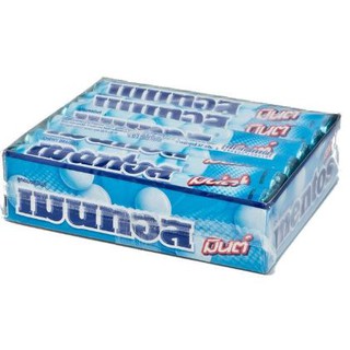 เมนทอส รสมินท์ ขนาด 37กรัม ยกแพ็ค 12แท่ง ลูกอมแท่ง รสมิ้นต์ เคี้ยวหนึบ MENTOS MINT CANDY