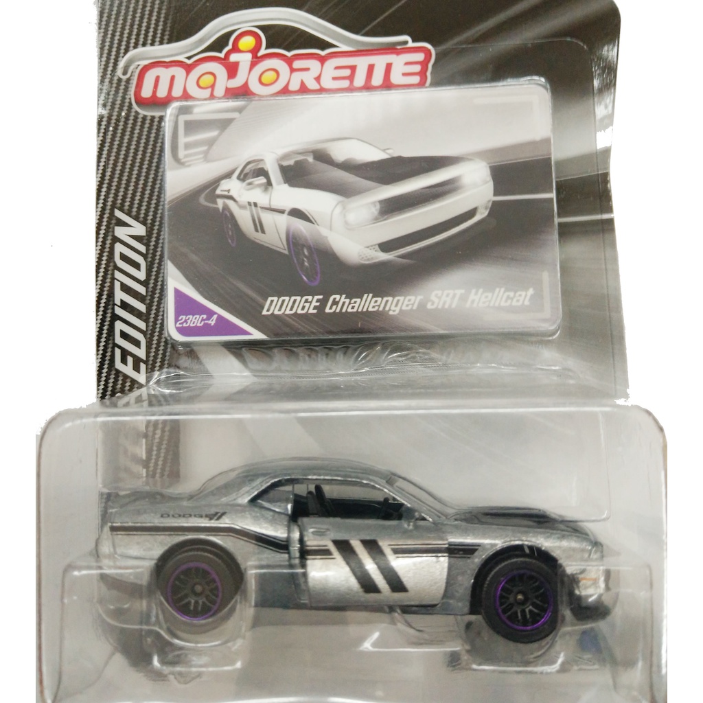 Majorette Dodge Challenger SRT Hellcat - Zamak Series/Wheels D6CSPL /scale 1/66 (3 inches) Package w