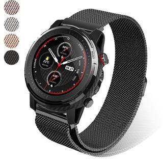 xiaomi huami amazfit stratos 3 pace 2s gtr 47 มม. milanese สายนาฬิกาข้อมือสแตนเลส 22 มม.