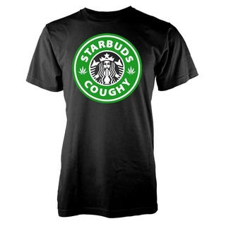 [S-5XL]เสื้อยืดลําลอง แขนสั้น พิมพ์ลาย Starbuds Coughy Coffee Shop Beverage เหมาะกับของขวัญวันเกิด สไตล์ฮิปสเตอร์