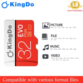 SD card Kingdo การ์ดหน่วยความจําอัลตร้าไมโคร SD Micro Sdhc Class 10 ความจุ 32GB 64GB 128GB