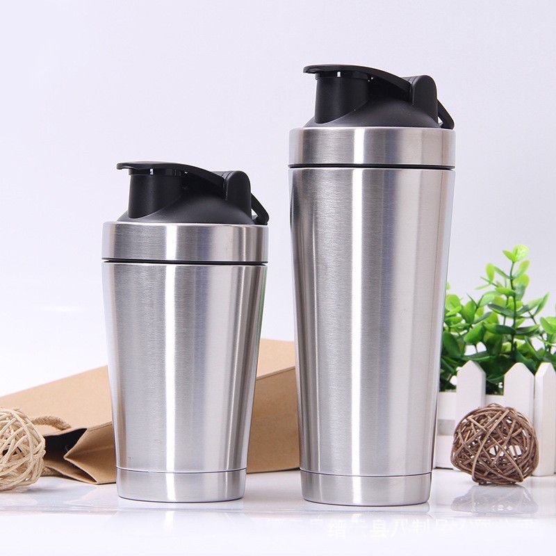 แก้ว ICE SHAKER เก็บเย็น,ร้อน ได้ยาวนาน 500 ML,700MLพร้อมลูกบอลเชค Protein Shaker ช่วยผสมเครื่องดื่ม