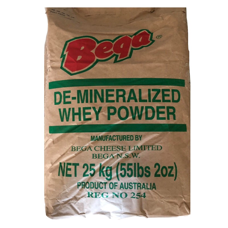 เวย์ผง (ประเทศออสเตรเลีย) (DE-MINERALIZED WHEY POWDER 40% BEGA (AUSTRALIA) อักษรสีเขียว 25 กิโลกรัม 