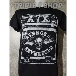 เสื้อยืดคอกลม สกรีนลายวง AVENGED SEVENFOLD (รหัส 173)