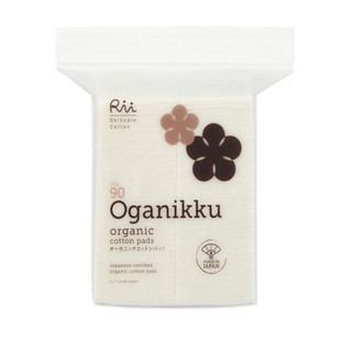 สำลี​แผ่นออร์แกนิค Rii no.90 Oganikku Organic Cotton​ Pads​ (80pcs.)