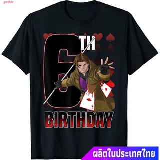 เสื้อยืดผู้ชายและผู้หญิง Marvel X-Men Gambit Card 6th Birthday T-Shirt Popular T-shirts