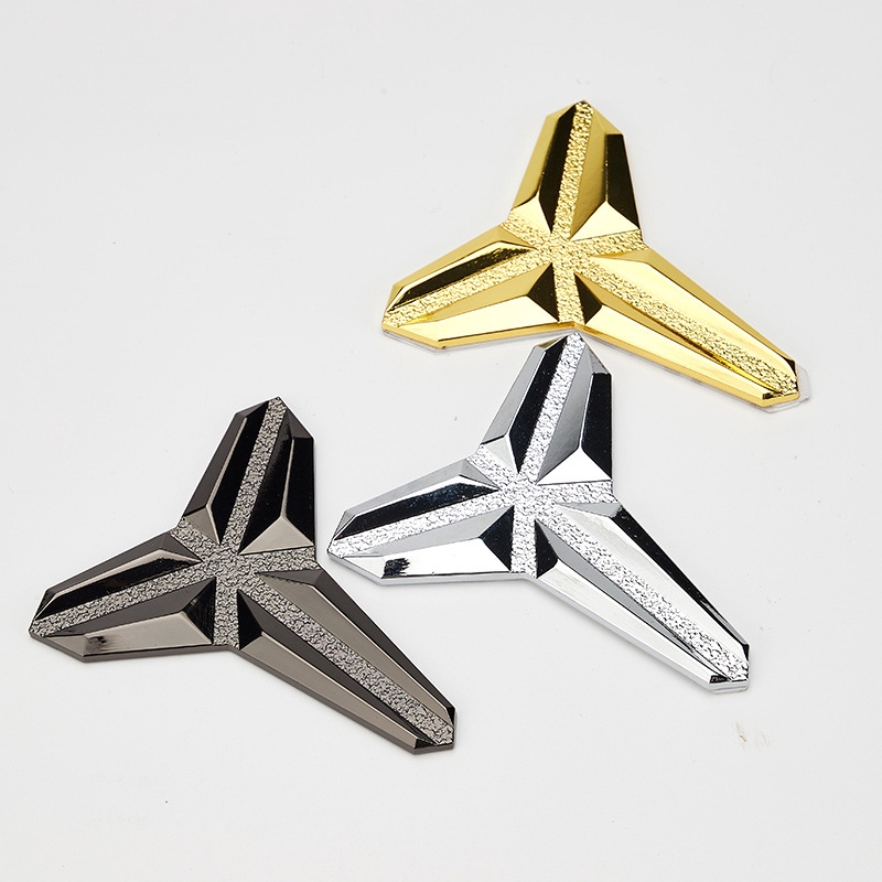 สติ๊กเกอร์ตกแต่งตัวถังรถโลหะผสมสังกะสี 3D Mamba Mamba สีดำ / เงิน / ทอง