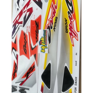 สติ๊กเกอร์ DASH RS  แดช  ปี 2001 ติดรถสีเงิน ราคาถูกที่สุด สีสวย คุณภาพดี