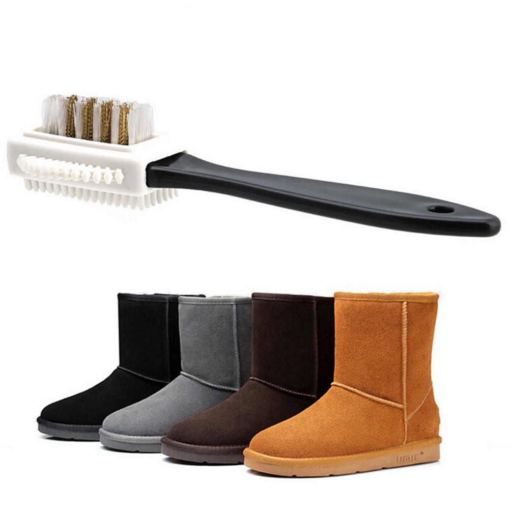 Chic 3 ด้านแปรงทําความสะอาดสําหรับ Suede Nubuck รองเท้า Boot Cleaner