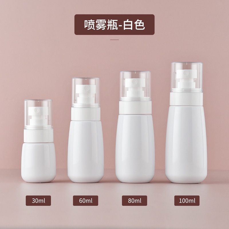 DIY ขวดสเปรย์แอลกอฮอล์โปร่งใสคุณภาพสูงพลาสติก SprayPump ขวด 30ml 60ml 80ml 100ML