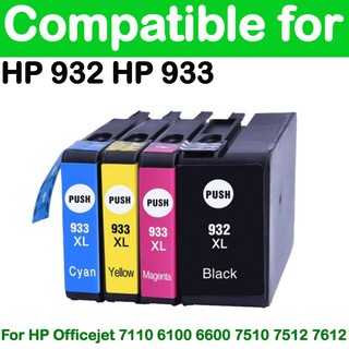 ตลับหมึก Compatible for HP 932 HP 933 Ink Cartridge HP932XL replace For HP Officejet 7110 6100 6600 7510 7512 7612