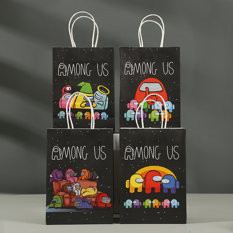Among Us bags Game Theme Bag Candy Paper Bag Birthday Party loot Bag