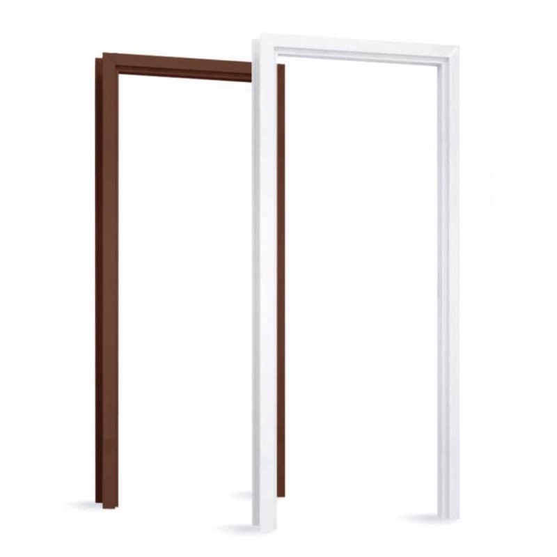 วงกบประตู UPVC สำหรับประตู 70/80/90x200 สี ขาว และ สีโอ๊ค Extera แบบติดปูนเปียก