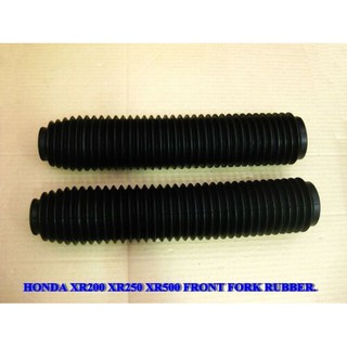 HONDA XR200 XR250 XR500 FRONT FORK RUBBER SET PAIR "BLACK" // ยางหุ้มโช๊ค สีดำ อย่างดี