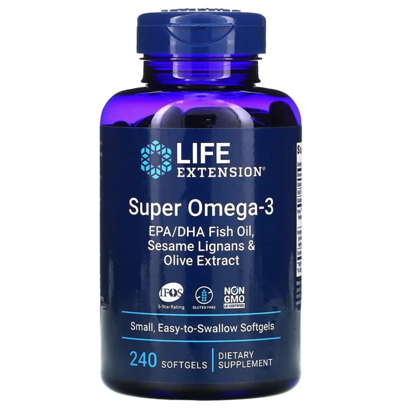 นำเข้า Life Extension Omega Foundations Super Omega-3 240 Softgels
