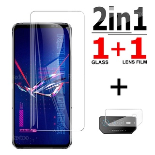 2 In 1 ฟิล์มกระจกนิรภัยกันรอยหน้าจอ และเลนส์กล้องด้านหลัง สําหรับ Asus ROG Phone 6 Pro ROG Phone6