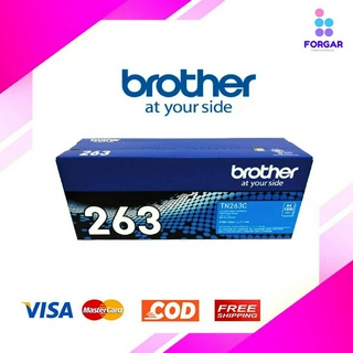 Brother TN-263 C Cyan ตลับหมึกโทนเนอร์ สีฟ้า ของแท้