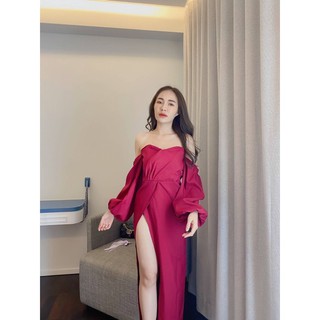 เดรสยาว แหวกหน้า ใส่ออกงานได้จ้า