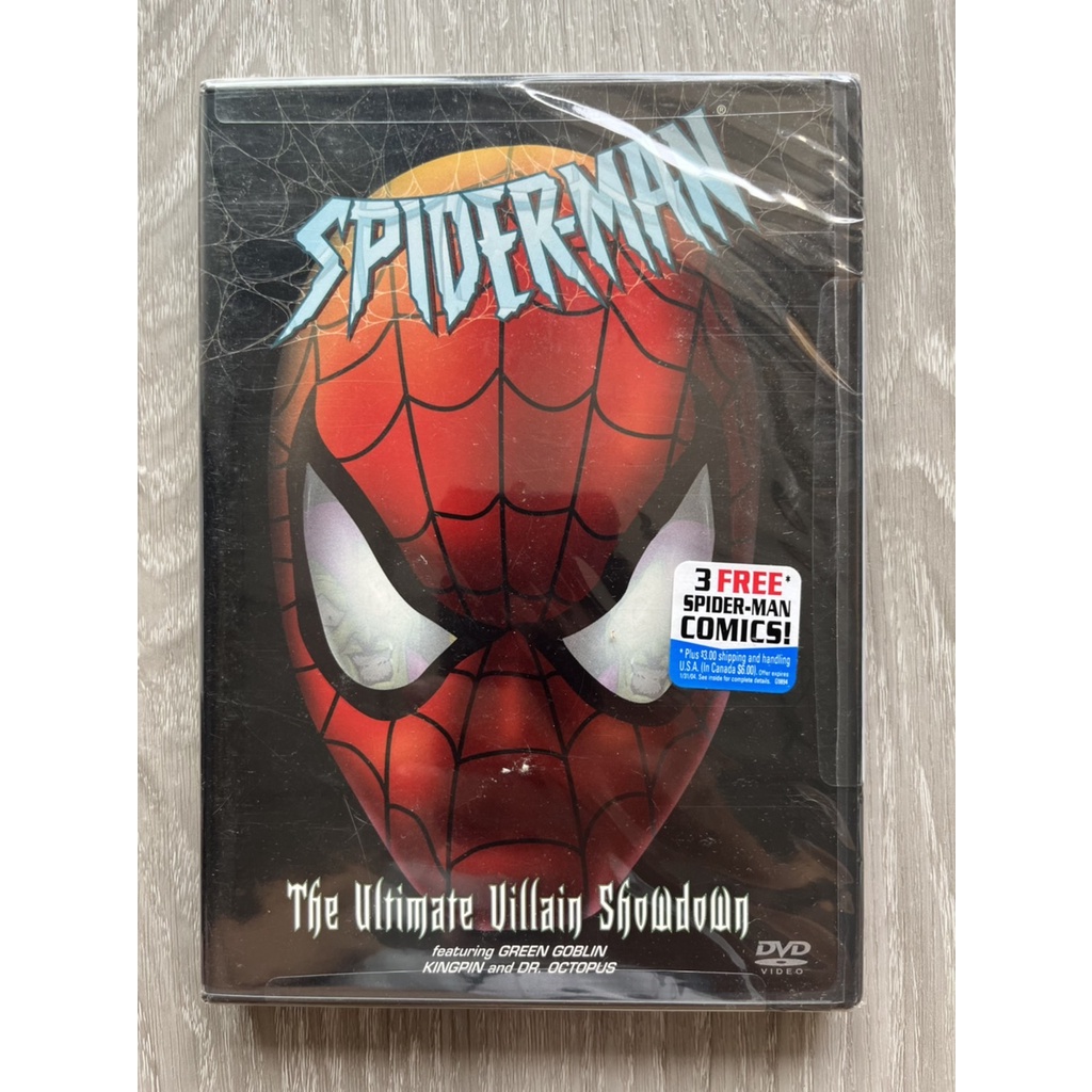 📀DVD แผ่นดีวีดี การ์ตูน Spider-Man: The Ultimate Villain Showdown (DVD, 2002)