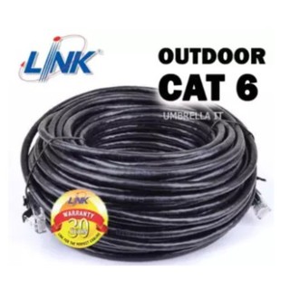 Link UTP Cable Cat6 Outdoor 40M สายแลน(ภายนอกอาคาร)สำเร็จรูปพร้อมใช้งาน ยาว 40 เมตร (Black)