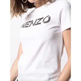 [เก็บ code ลดเพิ่ม 1000]📦พร้อมส่งในไทย📦พร้อมส่ง KENZO Women Logo T-shirt(White)Size L**ของเเท้