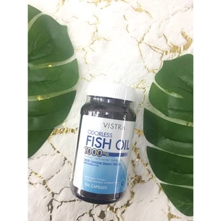 🔥(ของแท้ร้านยา)🔥Vistra odorless fish oil 1000mg (100 แคปซูล) วิสทร้า โอเดอร์เลส ฟิชออยด์ นำ้มันปลา สูตรไม่มีกลิ่นคาว