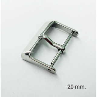 บัคเคิลสแตนเลส แบบเงา ขนาด 20 mm. Stainless Steel Buckle (polished) 20 mm. (พร้อมส่ง)