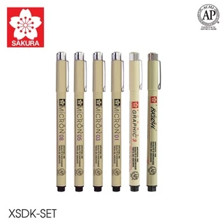SAKURA (ซากุระ) ปากกาพิกม่า Pigma Pen SAKURA ปากกาตัดเส้น ปากกากาดำ รหัส XSDK