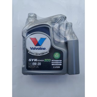 น้ำมันเครื่องเบนซิน Valvoline SYNPOWER ECO SAE 0w-20 สังเคราะห์แท้ 100% ขนาด 4 ลิตร [3+1] สำหรับรถเก๋งอีโค่คาร์