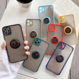 เคสขอบสีหลังขุ่นกันกล้องตั้งได้ TPU เคส samsung S22 plus S22 ultra เคสกันกระแทก case